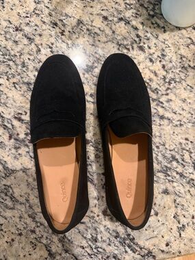 Quince women’s Black Suede Penny Loafers